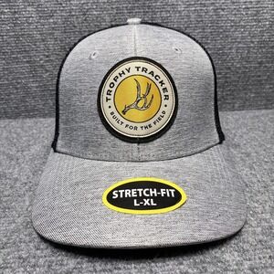 Trophy Tracker Hat Cap Stretch-Fit L-XL Mesh Trucker Patch Outdoor Mens Hunting